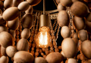 Lámpara Golden Bead Chandelier