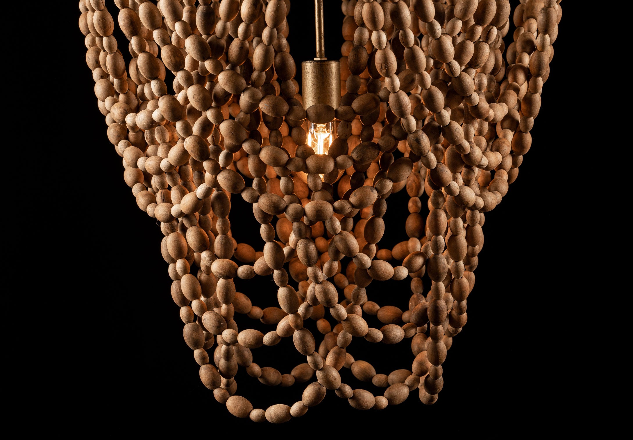 Lámpara Golden Bead Chandelier