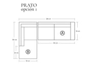 Sofá Modular Prato Cuero en L