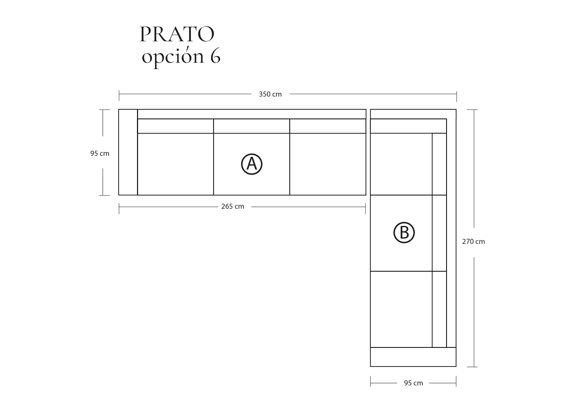 Sofá Modular Prato Cuero en L