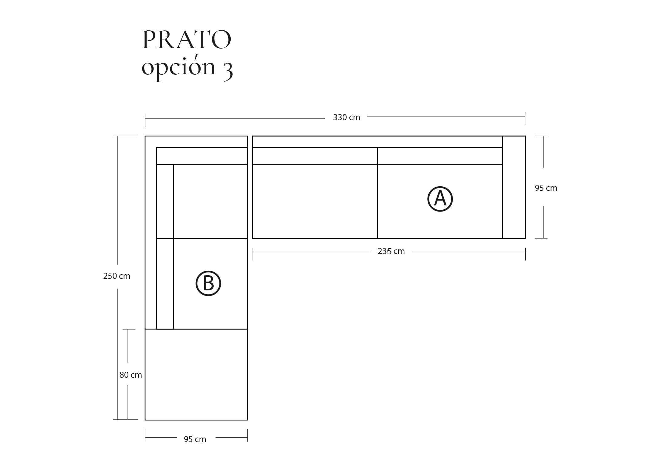 Sofá Modular Prato Cuero en L