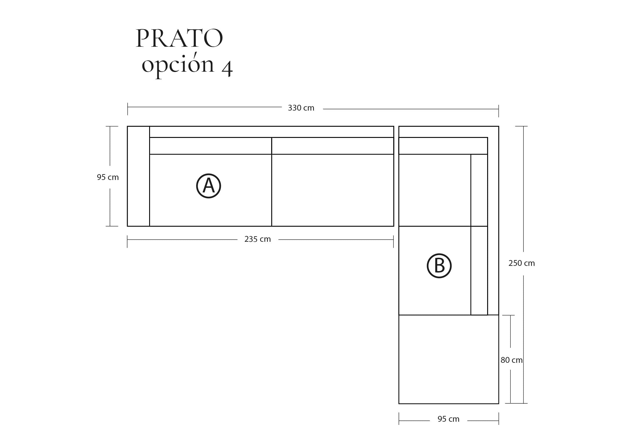 Sofá Modular Prato Cuero en L