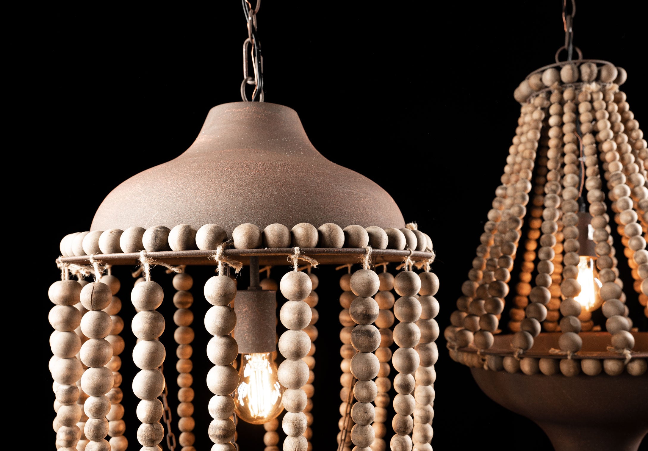 Lámpara Malí Bead Chandelier