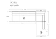 Sofá Modular Sora Tela o Cuero en L